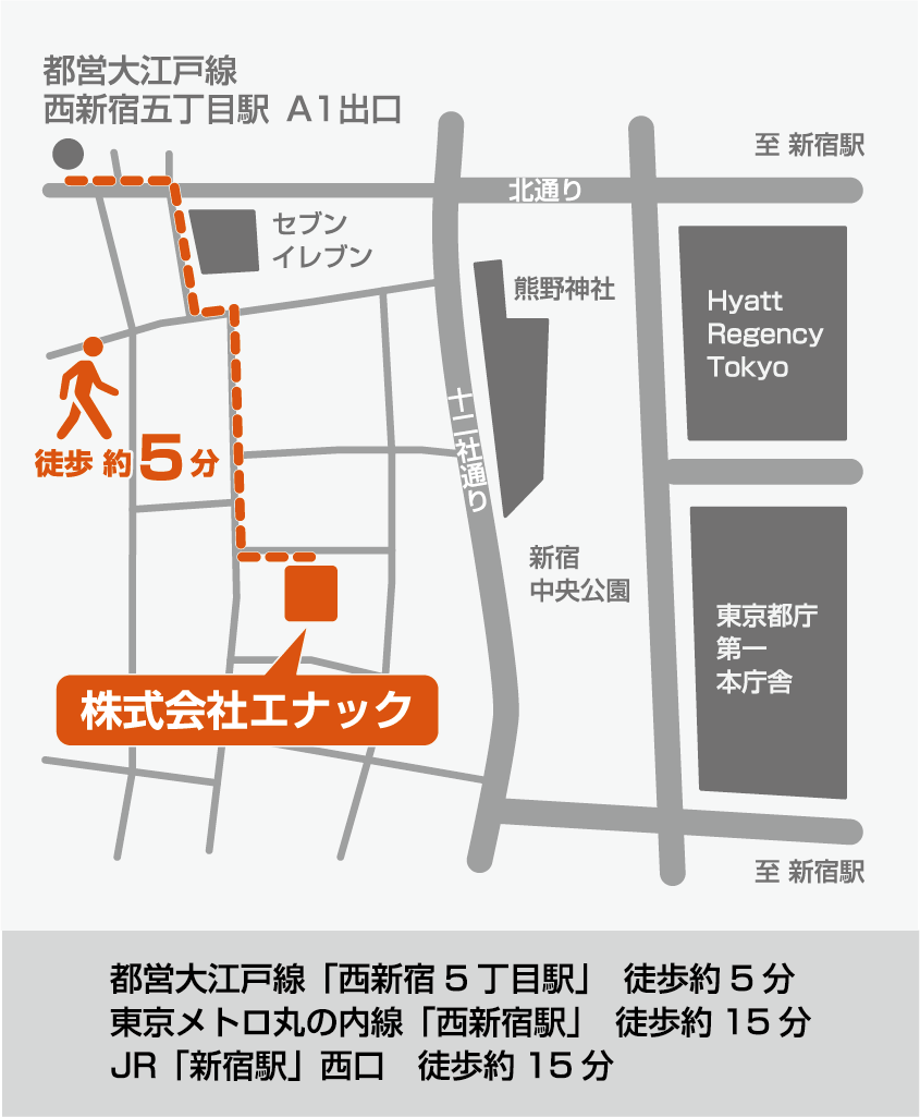 株式会社エナック本社へのアクセスマップ